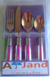 (c) conjunto de talheres aj jand 16 pçs